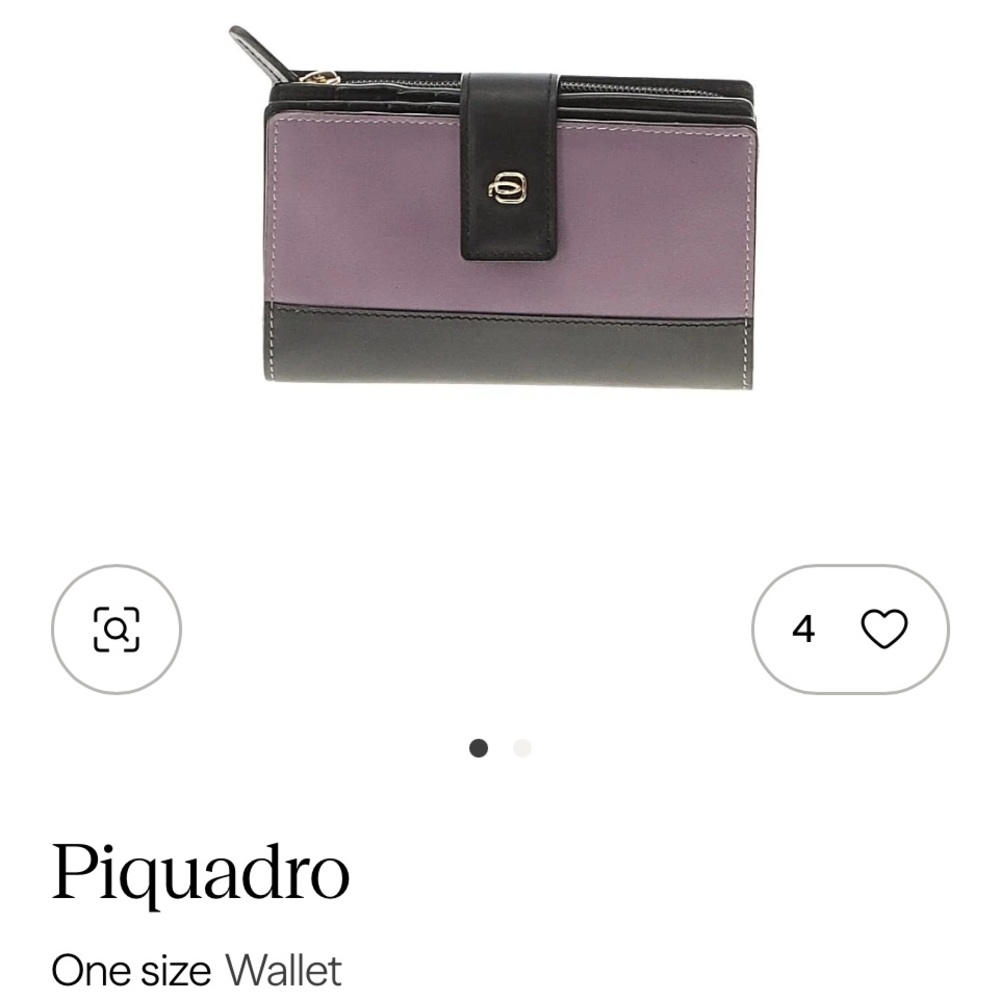 Women's Purple and Black Leather Wallet